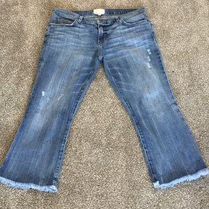 Current Elliot cropped Flip Flop jeans
